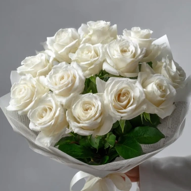 Белые розы «Северная нега»